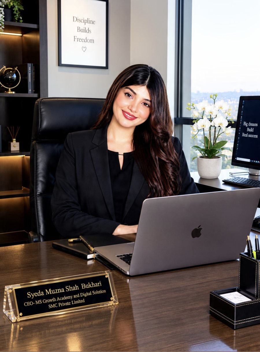 Syeda Muzna Shah Bukhari, FOUNDER & CEO, MS DIGITAL SOLUTIONS (SMC-PRIVATE) LIMITED.